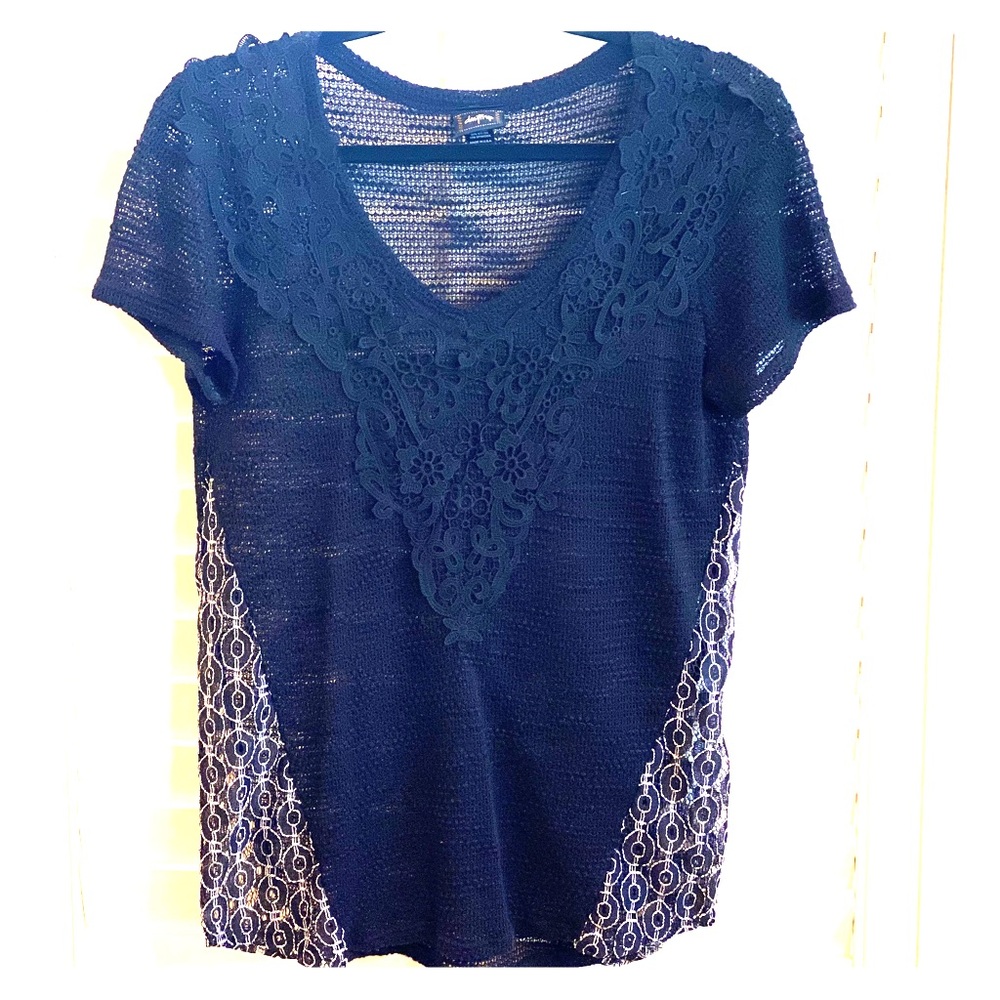 Daytrip Lacey Black/White Knit Top